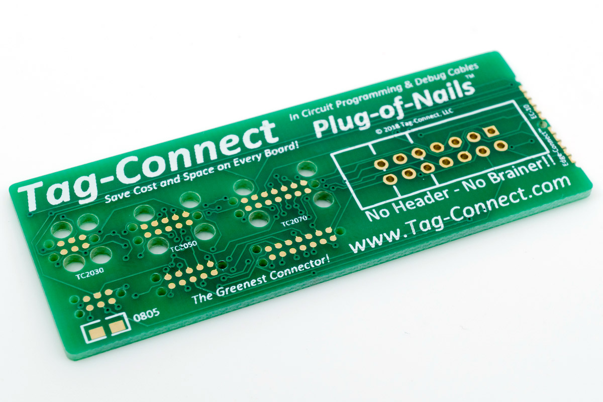 TC-FOOTPRINT-PCB – Demoplatine für Tag-Connect-Footprints