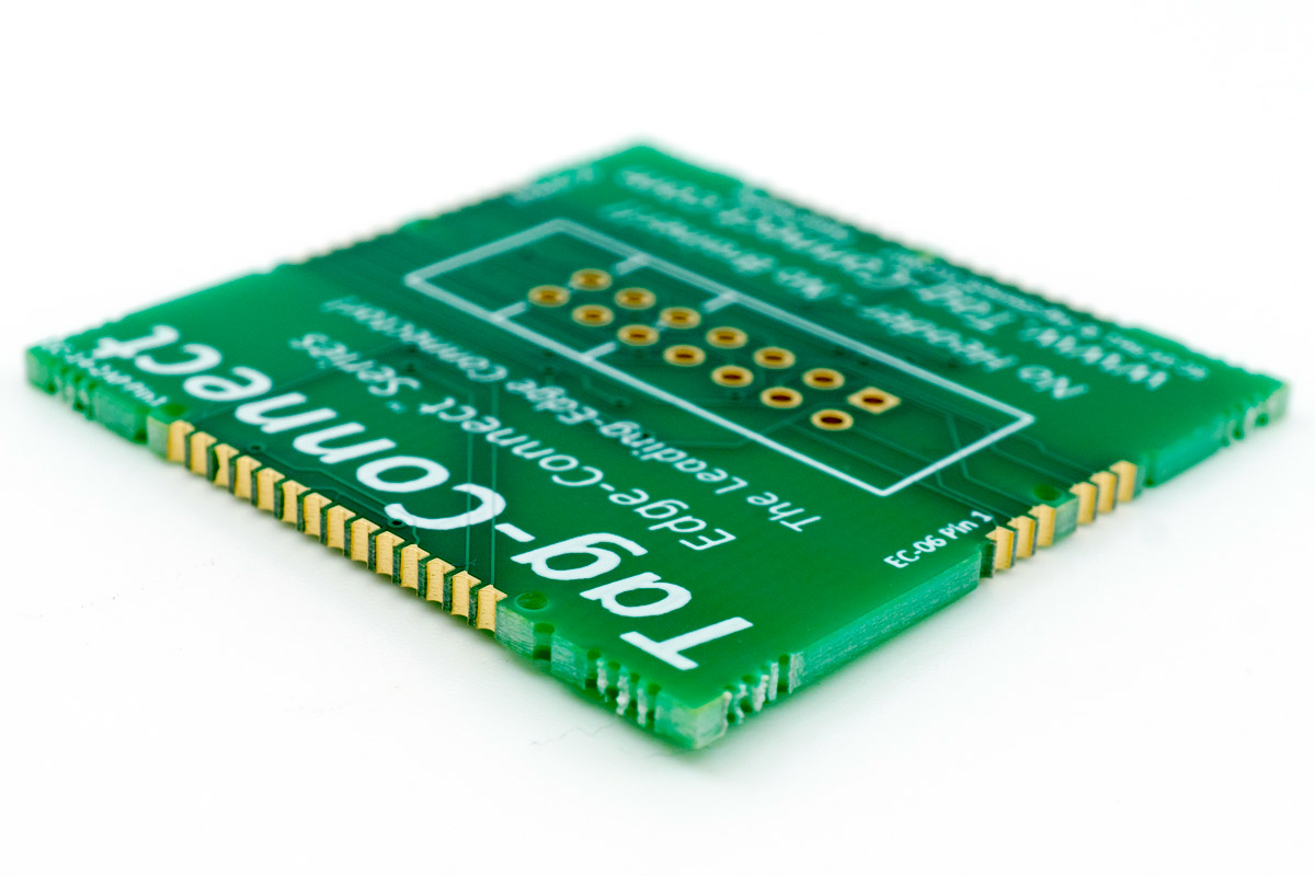 EC-DEMOPCB · Demoplatine mit Edge-Connect-Kontakten