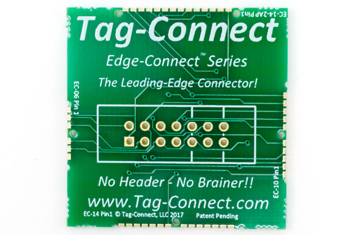 EC-DEMOPCB · Demoplatine mit Edge-Connect-Kontakten